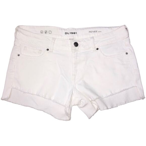 DL1961 Renee Cutoff Denim Shorts in Alpine White Size 25 EUC - Picture 8 of 14